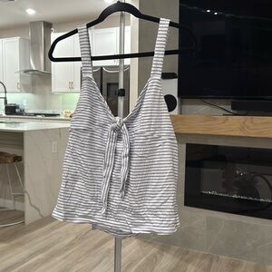 Lucky blue and white stripped top large